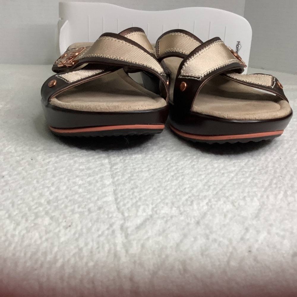 Cole Haan Nike air ladies cross‎ strap slides platform beige/copper - Picture 9 of 15